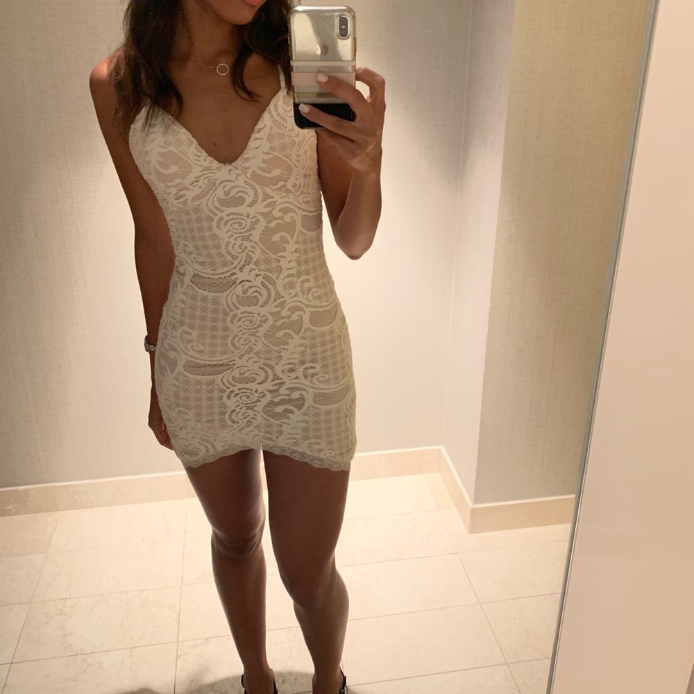 White Lace mini dress